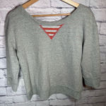 Miss Me  Sweater‎ Women's medium Gray Pullover Outdoor Casual Open Back Adult Photo 0