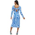 House of Sunny Blue Moon Sweater Dress‎ Size 14 Long Sleeve Halloween Costume Photo 1