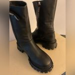 Schutz  women black leather rubber platform Juany boots size 10 Photo 6