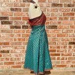 AAMOOZE Vibrant, Colorful Teal and Red Indian Dress for Bridal Party / 0/2 / EUC Blue Size 36 Photo 4