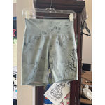 Hurley Women's Sage Green Grey Tie-Dye Bike Shorts S Photo 1