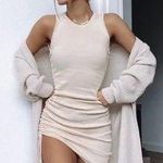 Princess Polly NWT  Military Minds mini dress drawstring side xs ecru beige Photo 0