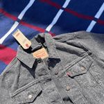 Levi's NWT Levi’s grey Paint Splatter Original Trucker Denim trucker Jacket Size XL Photo 1