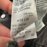 Levi's  Womens Size 28 Wedgie Straight Jeans Distressed Gray Black Wash Button Fly Photo 7