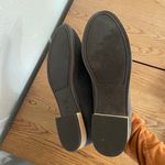 Toms Ella Chelsea gray suede ankle boots with shimmer elastic and wood heel accents Photo 5