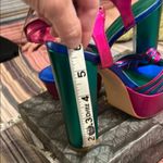 Azalea Wang Blue and Pink High Heels with Ankle Strap NWB Size 6 Photo 2