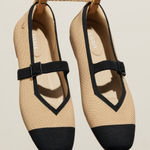 Vivaia Margot Mary Jane Comfort Old Money Arch Support Flats Nude Black 9 Photo 0