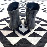 The Last Conspiracy Black Perforated Leather Wedge Open Toe Ankle Boots Size 7 Photo 6