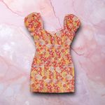 Lulus ★  Sweet Essence Blush Floral Jacquard Puff Sleeve Mini Dress ★ Photo 6