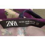 Satin Purple Floral Cowl Neck Silk Fairy Babydoll Top Romantic‎ Y2K Royal XS Photo 5