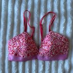 Aerie  Pink and Red Floral Bra with Adjustable Straps Photo 0