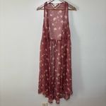 LC Lauren Conrad Lauren Conrad Sheer Floral Dusty Rose Sleeveless Duster Vest One Size Photo 1