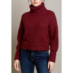 Anthropologie MAEVE x Athena Cowl Neck Wool-Blend Sweater, Wine, XS Photo 4