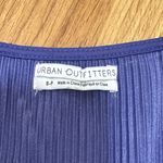 Urban Outfitters Small Purple Velvet Ribbed V-Neck Cropped Blouse Shirt Photo 2
