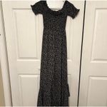 Francesca’s flowy floral maxi dress with off the shoulder sleeves Blue Photo 1