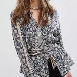 Free People blouse skyway drive in boho blouson small sash shirt Photo 0