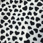 Loft White with Black Hearts Long Sleeve Flounce Dress Size Large Photo 8