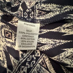 Jolt  M‎ Boho Peasant Aztec 3/4 Sleeve Lace Insert Top Blouse  Navy Blue Pink Photo 5