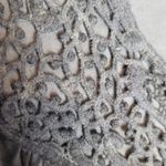 Knox Rose  SAGE GREEN FLOWY BOHO CROCHET DETAILED NECKLINE SHARKBITE HEM BLOUSE M Photo 3