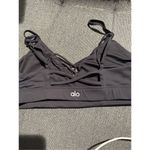 Alo Yoga Interlace sports bra gray size medium excellent condition Photo 3