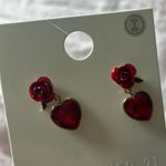 Forever 21 F21 rose stone earrings Photo 3