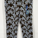 NWT le’s Floral Metallic Trousers Giglio IT 44 (USM/8) Brown Size M Photo 0