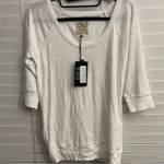 Chaser NWT  White 3/4 Sleeve shirt medium Photo 0