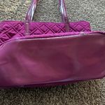 Vera Bradley  XL Quilted Trimmed Purple Overnight Weekender Carryall Tote Bag Photo 3