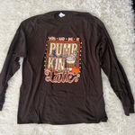 Gildan Womens  Pumpkin Spice‎ Latte Brown Graphic Long Sleeve T-Shirt 2XL Photo 0