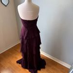 Lulus Gorgeous Essence Dark Purple Strapless Tiered Maxi Dress Size Medium Photo 4