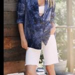 Anthropologie NWT Amadi Shine Linen Blazer Tie Dye Photo 1