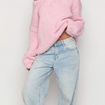 Beginning Boutique  Delvey Light Pink Chunky Knit Sweater Photo 1