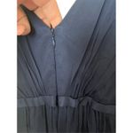 Mikael Aghal Silk Maxi Gown Blue Beaded Prom Formal Event Dress Size 0 Photo 6