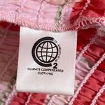 Ganni Plaid Print Square Neckline Smocked Top Blouse Balloon Sleeve No size tag Photo 7