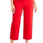 Charter Club NEW Velveteen Ankle Pants Ravishing Red 14 Photo 0