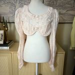 For Love & Lemons  Carly Top  Rose Dainty Open Back Size Large NWT Photo 1