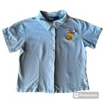 Disney Winnie The Pooh & Tigger - Blue Ladies Button Down Shirt - Large- Embroidered Photo 0