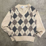 American Vintage Vintage argyle diamond plaid virgin wool sweater Photo 0