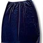 Vintage Black Shimmery Pencil Skirt Sz L/XL Elastic Waist Knee Length Skirt Size L Photo 0