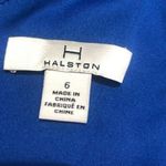 H by Halston One Shoulder Chiffon Overlay Gown Royal 6 NWT Photo 7