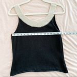 margaret o'leary Margaret O’Leary Knit Sleeveless Blouse in Black and Cream Medium Photo 1