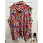 Natural Life Women's Multicolor Floral Hooded Kimono Vest Size XL Photo 4