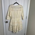 Tuckernuck Allison New York Cream Lace Boho Prairie Dress Tiered Romantic medium Photo 4