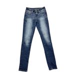 Buckle Black Skinny Jeans Women's Size 24 Blue Denim Stretch Fit No 53 Photo 1