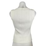 DISSH Women's White Sleeveless Ribbed Knit Boat Neck Cropped Tank Top Size XL Photo 2