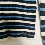 Urban Outfitters  Top Sweater Striped Black, Cream and Blue Women's Sz Small Photo 2