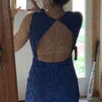 Lulus Lulu’s Rhythm of Love Blue Lace Backless Dress Photo 3