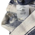 Madewell Striped Boxy Lace Up Tie Blouse Short Sleeve Linen Top Blue White Small Photo 7