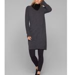 Athleta  Cloud Charcoal Heather Wool Cashmere Blend V Neck Sweater Dress Photo 10