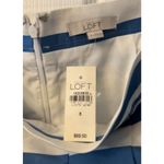 Loft , Blue And White Striped Skirt, Lined, NWT, Pleated With Pockets. Size 8 Photo 3